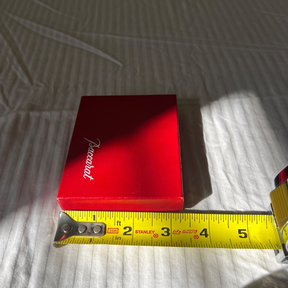 Baccarat Red Gift Box with Red Suede Pouch - Picture 2 of 3